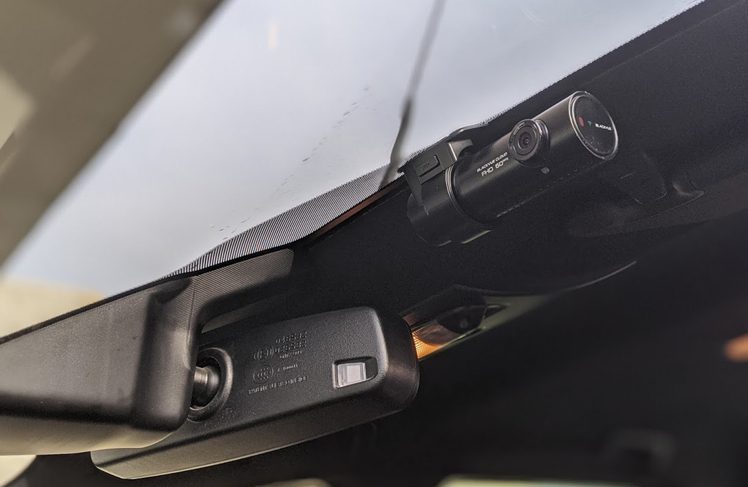 BlackVue Gold Pro Installation Side Angle near Windscreen