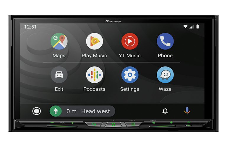 Pioneer 7' Navigation Tuner Home Screen