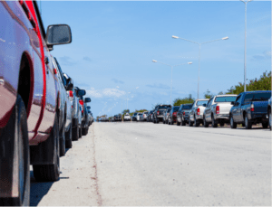 Bumper to bumper street parking