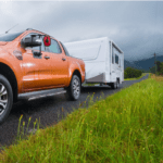 Ute towing caravan with RedArc